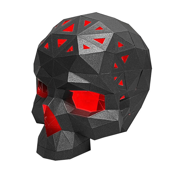 Череп (LED-свет). 3D конструктор - оригами из картона - фото 1 - id-p170277744