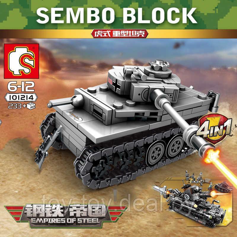 Детский конструктор Sembo Block 101214,Танк Тигр аналог лего lego - фото 1 - id-p170282479