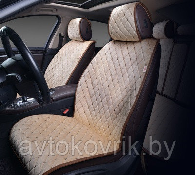 Накидки "ALCANTRA LUXE" передние на сиденья автомобилей [ Цвет серый] [PREMIER] - фото 2 - id-p116375194