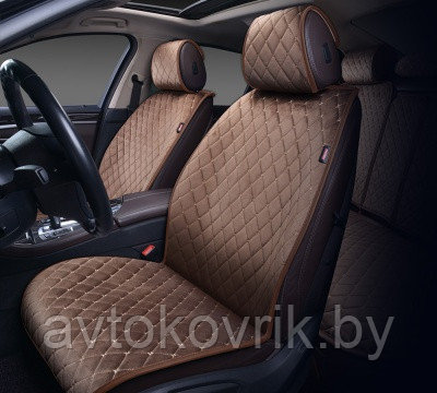 Накидки "ALCANTRA LUXE" передние на сиденья автомобилей [ Цвет серый] [PREMIER] - фото 4 - id-p116375194