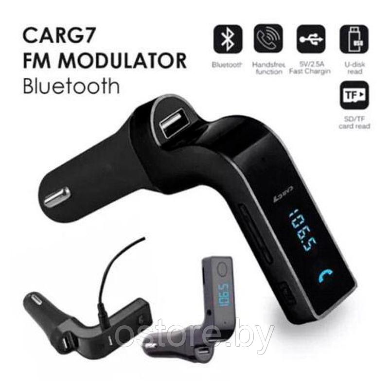 Автомобильный проигрыватель плеер FM модулятор Smart Car G7 Bluetooth Black + Aux-кабель