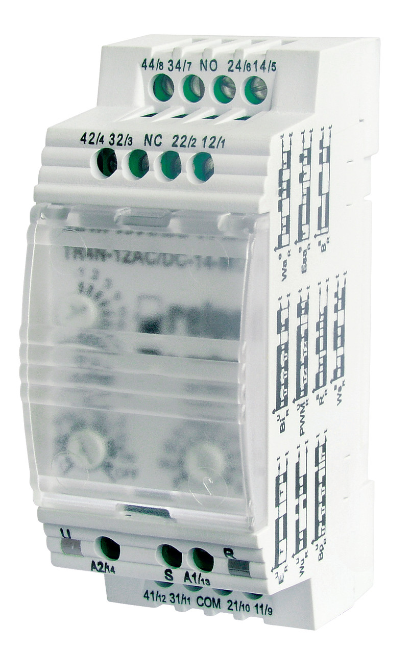 Реле времени TR4N-24AC/DC-14-M, 4CO, 6A(250VAC), 24VAC/DC, 1сек_10сут, 10 функций, W=36mm - фото 1 - id-p170271777