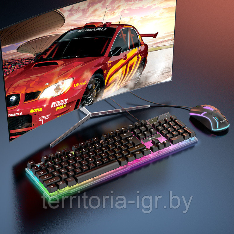 Игровой проводной набор клавиатура + мышь GM11 Hoco - фото 7 - id-p170313136