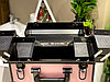 Бьюти-кейс для косметики «BuImer»  кейс для мастеров, черный розовый, фото 4