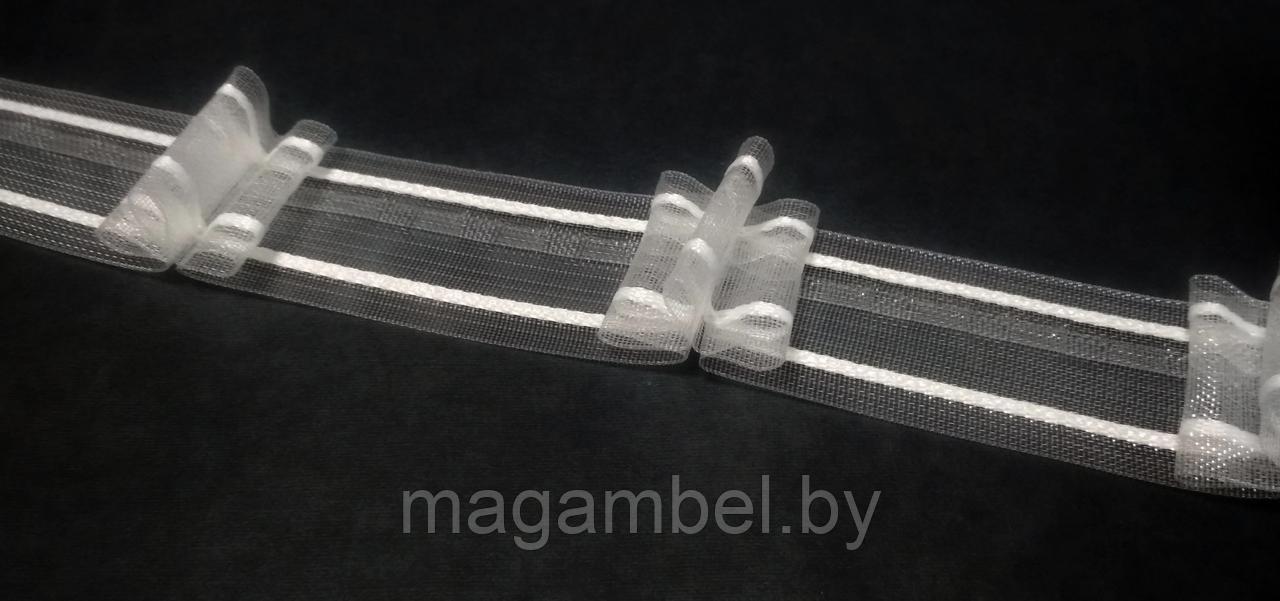 Лента для штор 4 см с тройной складкой (сборка 1:2)