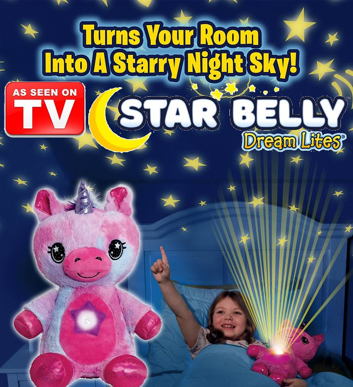 Мягкая игрушка ночник-проектор Star Belly - фото 1 - id-p139268566