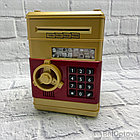 Электронная Копилка сейф Number Bank с купюроприемником и кодовым замком (звук) Золото, фото 3