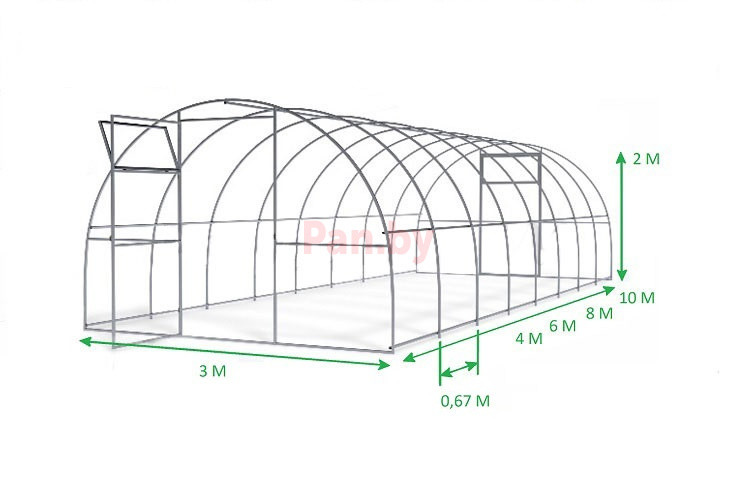 Каркас для теплицы Садовод Элит-30 СТ, 20х30 - 4м (без поликарбоната) - фото 1 - id-p170322002