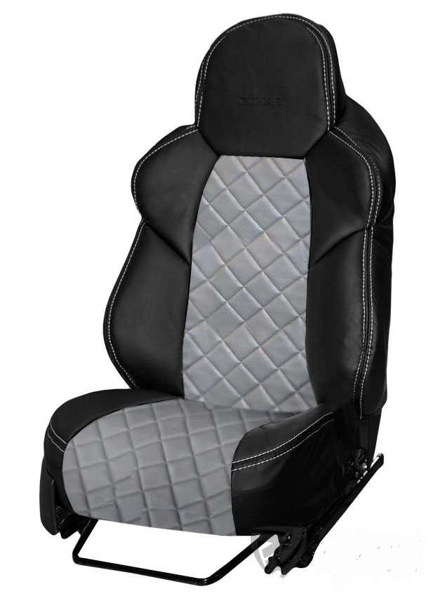 Чехлы на сидения Dinas Drive черно-серый, РОМБ - фото 1 - id-p170333400