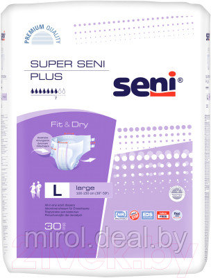 Подгузники для взрослых Seni Super Plus Large - фото 1 - id-p170334887