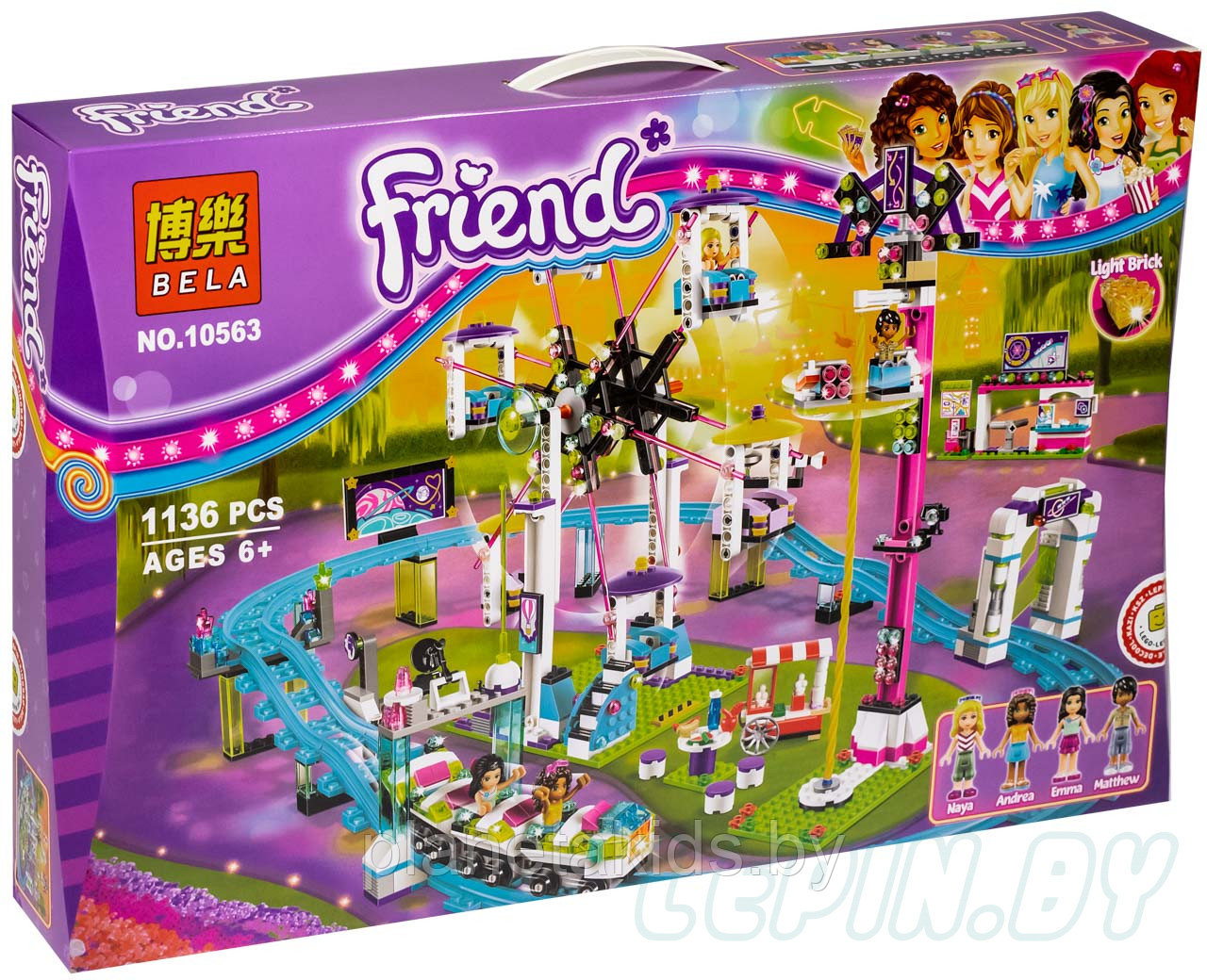 Конструктор 10563 Bela Френдс Friends Парк развлечений: Американские горки, 1136 дет., аналог LEGO 41130 - фото 3 - id-p92206379