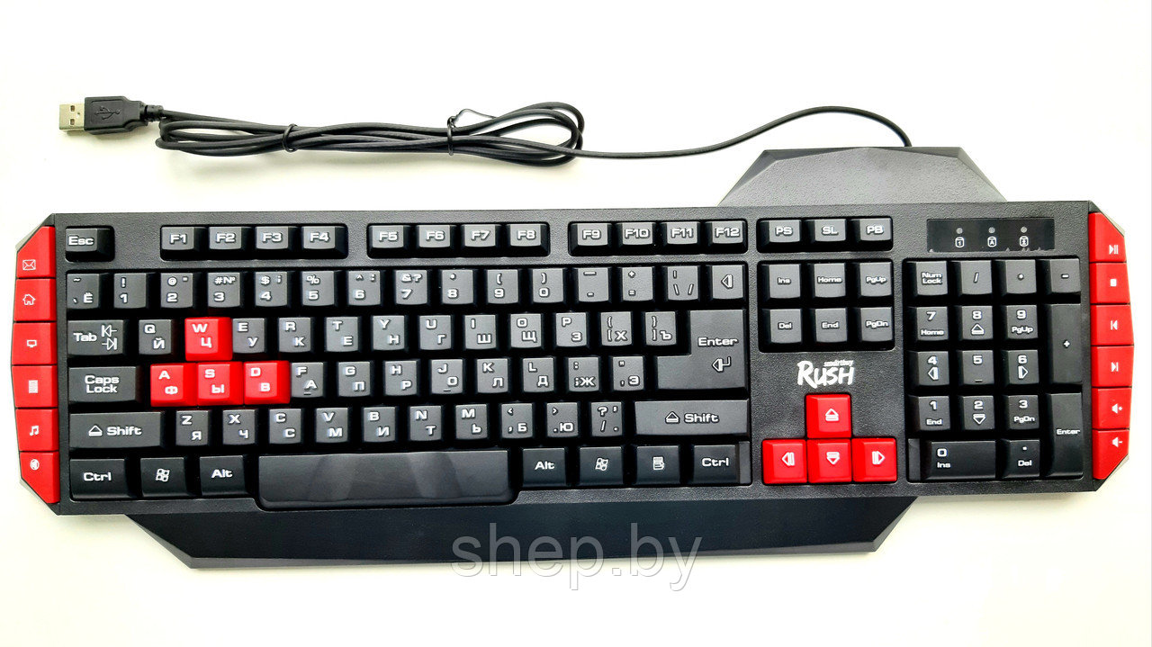 Клавиатура игровая мультимедийная Smartbuy RUSH Raven 200 USB черная (SBK-200GU-K)/ - фото 1 - id-p170342578