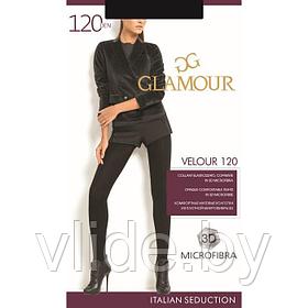 Колготки женские GLAMOUR Velour 120 den, цвет чёрный (nero), размер 2