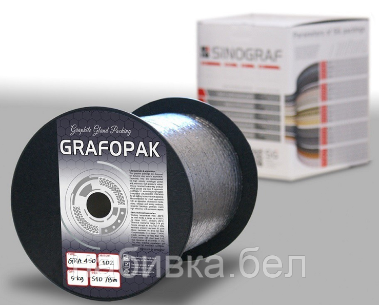 Сальниковая набивка Grafopak GRA 450 8x8 mm - фото 1 - id-p90017939