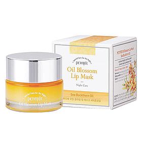 Маска для губ ВИТАМИН Е / ОБЛЕПИХА Oil Blossom  Lip Mask (Sea Buckthorn oil) PETITFEE, 15 гр