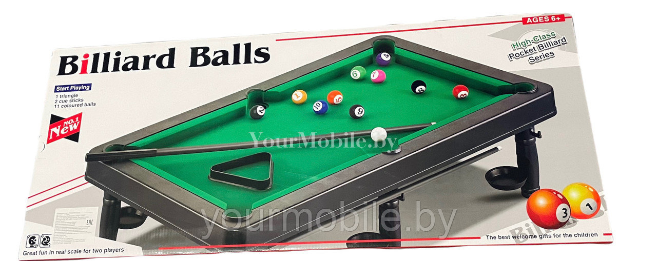 Настольный бильярд billiard balls set (63*34*16 см) - фото 1 - id-p170350954