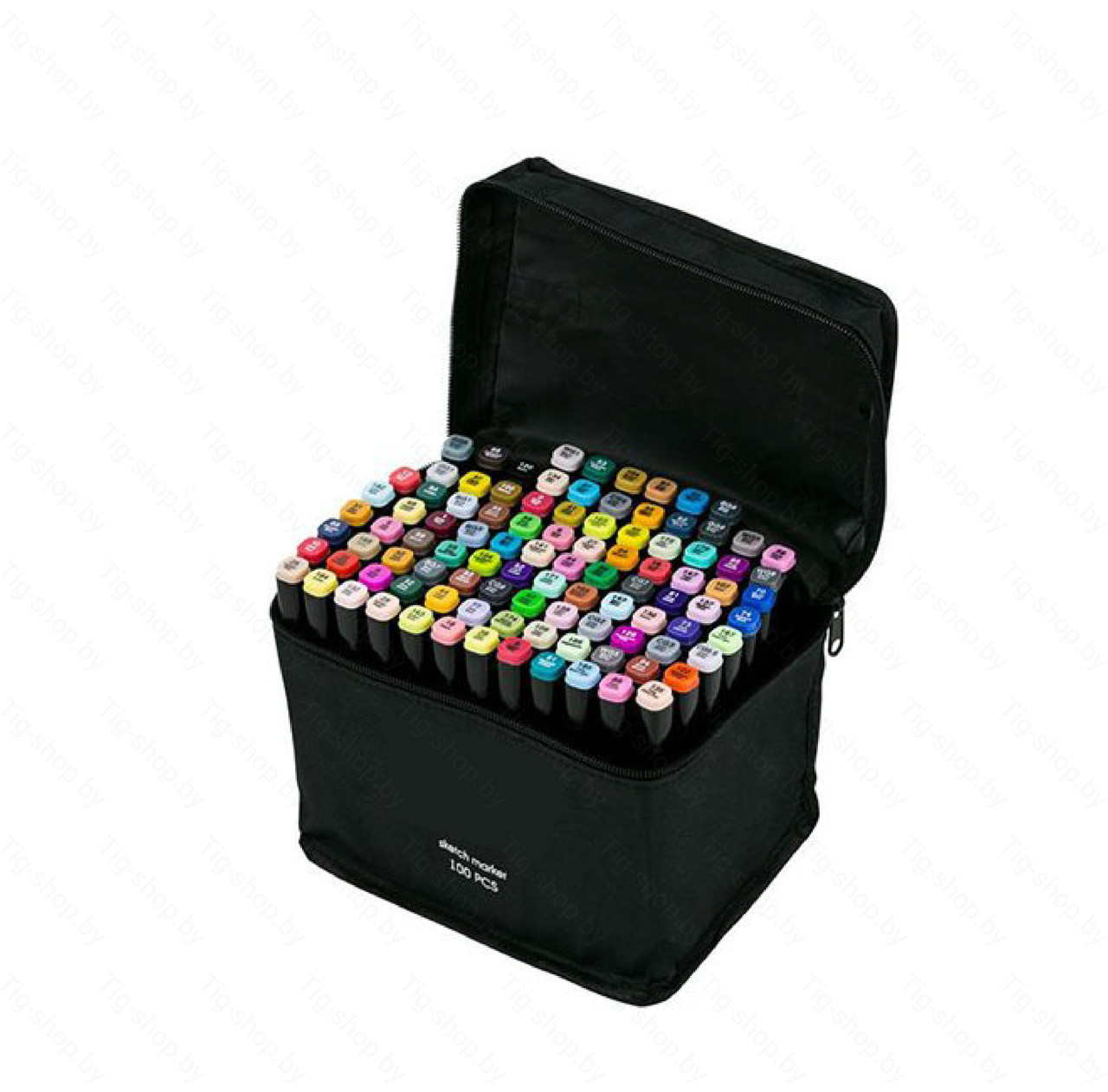 Маркеры-фломастеры для скетчинга двухсторонние 100 цветов - фото 1 - id-p170351129