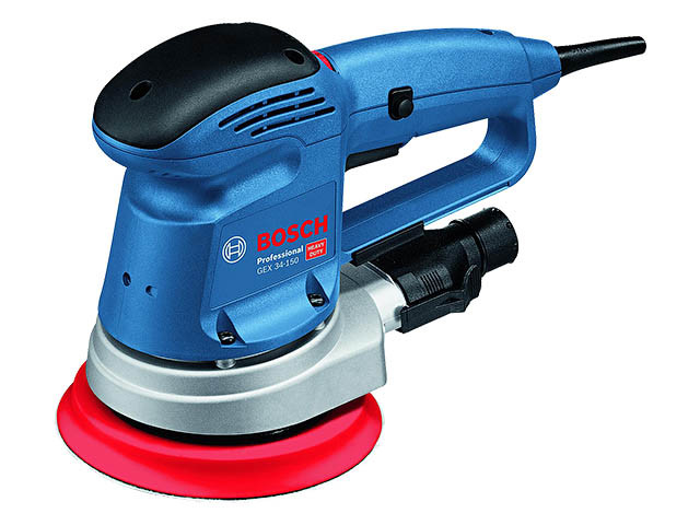 Эксцентриковая шлифмашина BOSCH GEX 34-150 в кор. (340 Вт, 150 мм, 9000 - 24000 кол/мин, регул. об.)