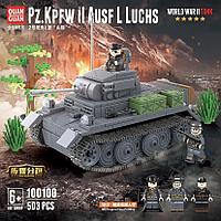 100100 Конструктор Quanguan Немецкий Танк Лукс Pz.Kpfw II Ausf L Luchs, 503 детали, аналог LEGO (Лего)