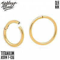 Кольцо-кликер Gold Implant Grade 0.8 мм титан+PVD (0,8*7мм)