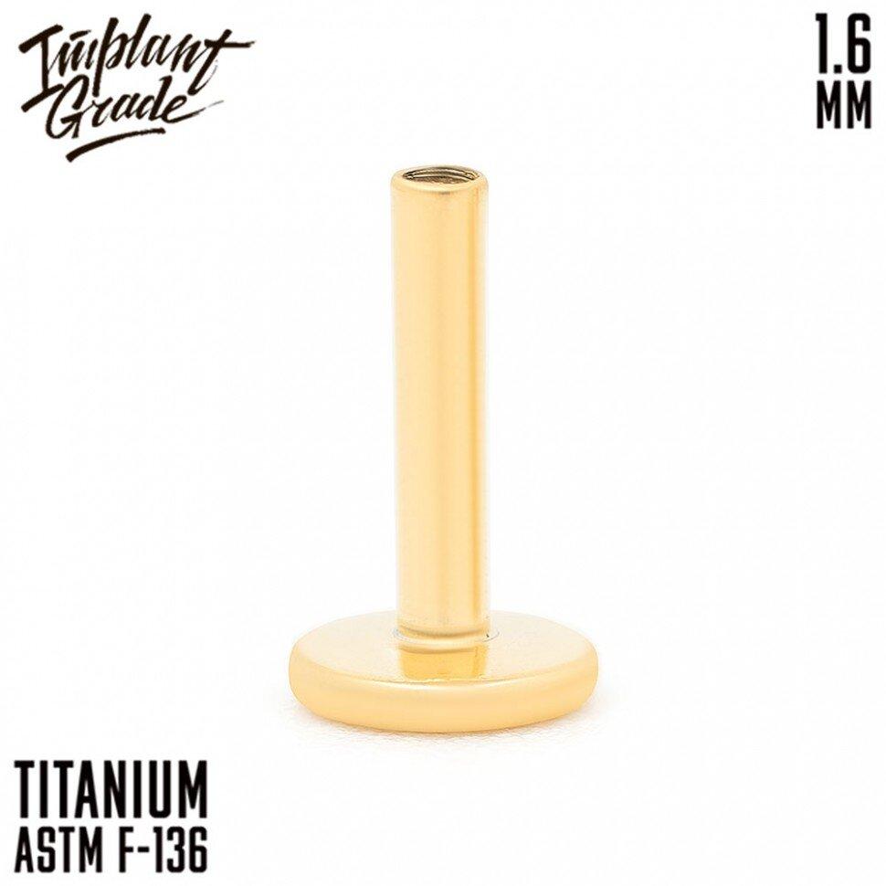 Ножка лабрета Gold 1,6мм титан+PVD Implant Grade (4мм) - фото 2 - id-p170358884
