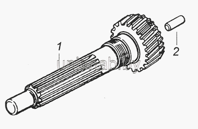 Вал КПП НЕФАЗ,УРАЛ КПП-030,027 первичный без делителя арт. 141.1701030-30 - фото 2 - id-p19028002