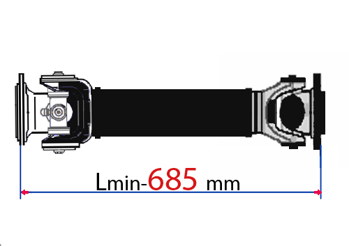 Вал карданный ЛАЗ-699Н заднего моста (8 отв.) L=620мм арт. 699Н-2201010-21