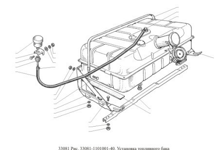 Бак топливный ГАЗ 3307,4301,ПАЗ Н/О арт. 33081-1101010 - фото 4 - id-p19027790