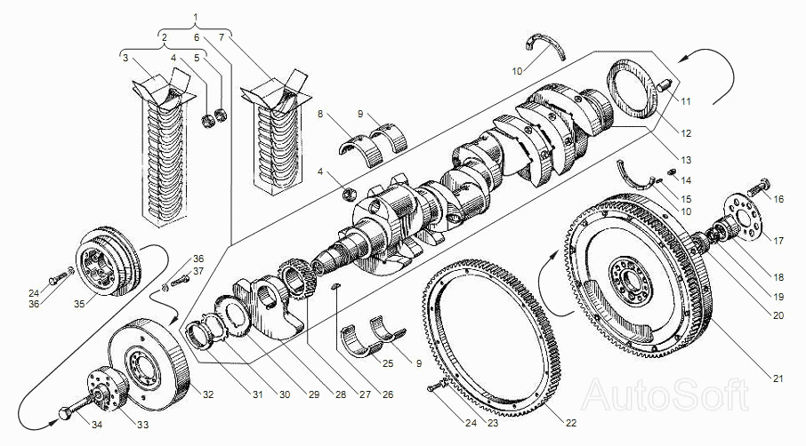 Маховик ЯМЗ-238.7511. (132 зуб.) под лепестковую корзину арт. 238-1005115-Н - фото 5 - id-p19028809