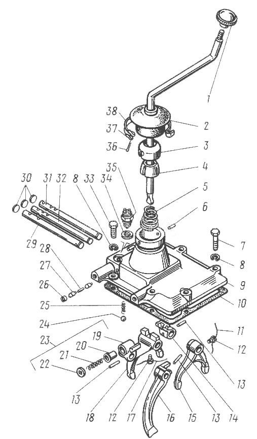 Механизм переключения передач ГАЗ-3307,53 СБ арт. 3307-1702010 - фото 3 - id-p19028815