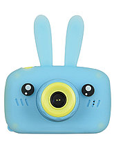 Детский фотоаппарат цифровой камера Зайчик голубой