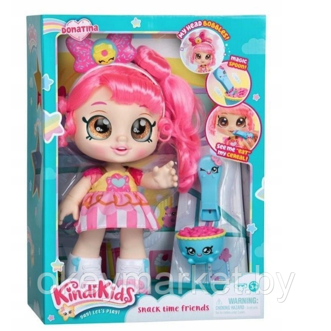 Кукла Kindi Kids Donatina с завтраком KDK50006