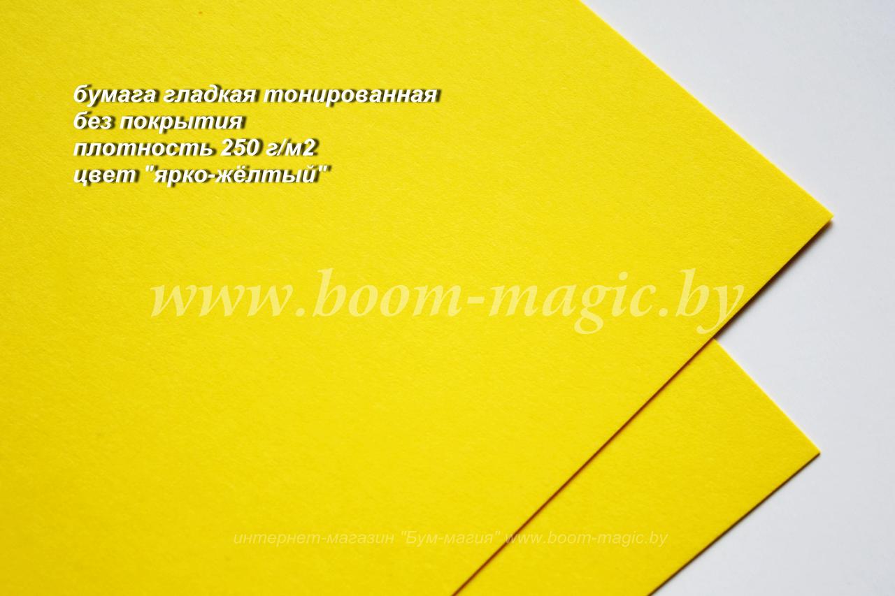 32-015 бумага гладкая без покрытия, цвет "ярко-жёлтый", плотность 250 г/м2, формат А4