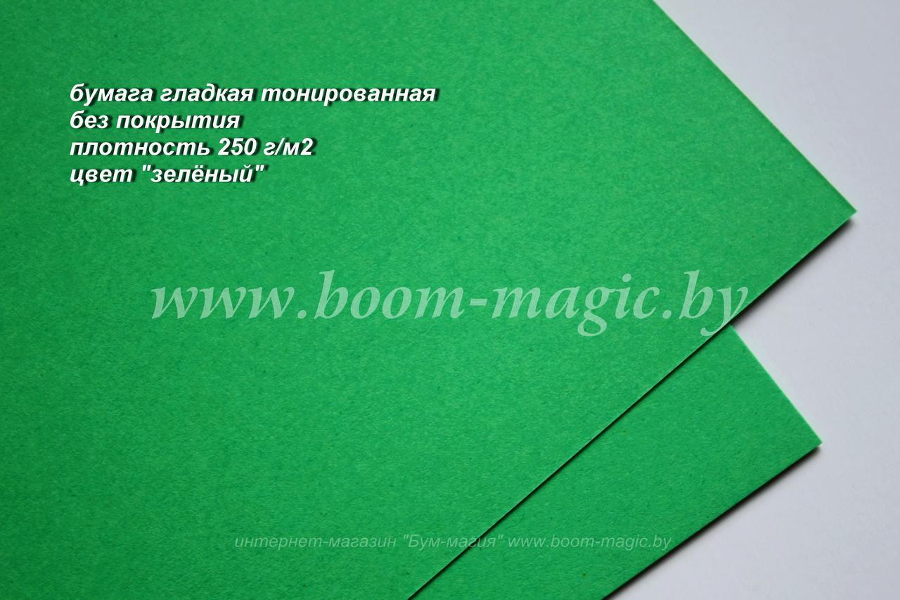 32-021 бумага гладкая без покрытия, цвет "зелёный", плотность 250 г/м2, формат А4