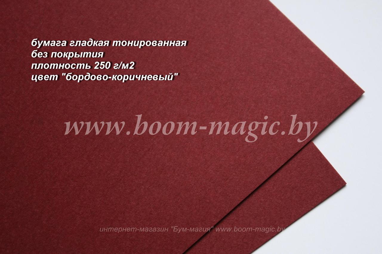 32-022 бумага гладкая без покрытия, цвет "бордово-коричневый", плотность 250 г/м2, формат А4