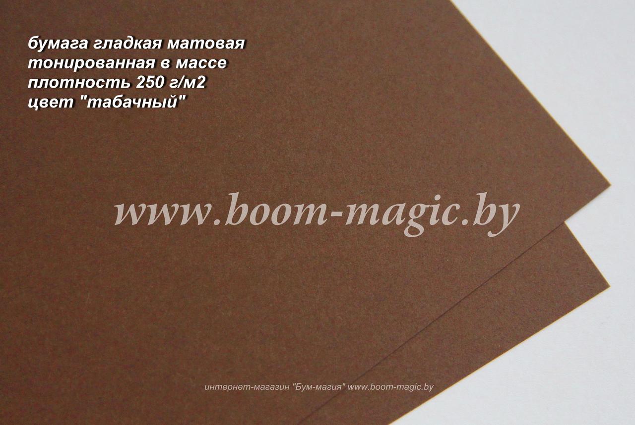 32-035 бумага гладкая без покрытия, цвет "табачный", плотность 250 г/м2, формат А4