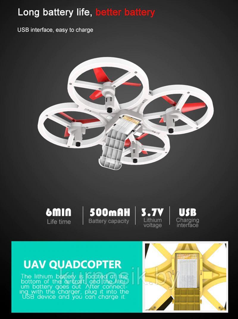 Р/У Квадрокоптер Dron с подсветкой и ручным управлением - фото 4 - id-p170401593