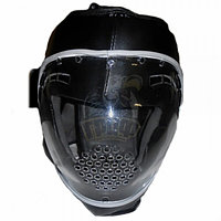 Шлем для единоборств с защитной маской Ayoun ПУ (черный) (арт. 855)