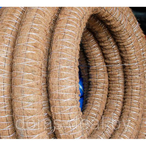 Дренажная труба в кокосовом волокне из ПНД Ø63 мм Агросток Ø63 мм - фото 2 - id-p136124608
