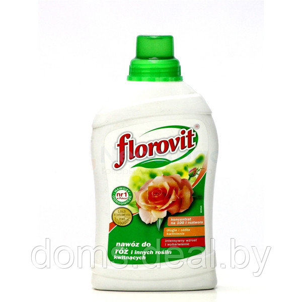 Удобрение Флоровит для роз и других цветущих, жидкое, 1кг Florovit для цветов - фото 1 - id-p162617505