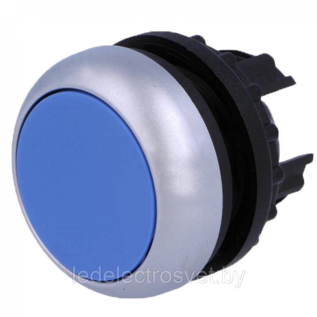 Кнопка синяя с подсветкой Titan M22-DRL-B, IP67 с микропереключ. фиксация/возврат - фото 1 - id-p170303207