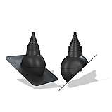 Антенный выход Wirplast Standard Ø19-90 (P21) для битумной кровли, для сланцевой (под монтаж)), фото 8