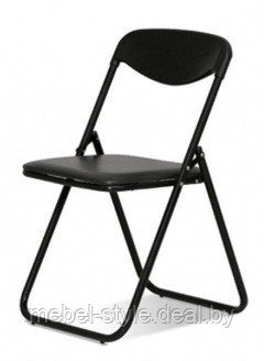Складной стул ДЖЕК блек для посетителей и дома, (JACK bleck кож/зам V -4 черный)
