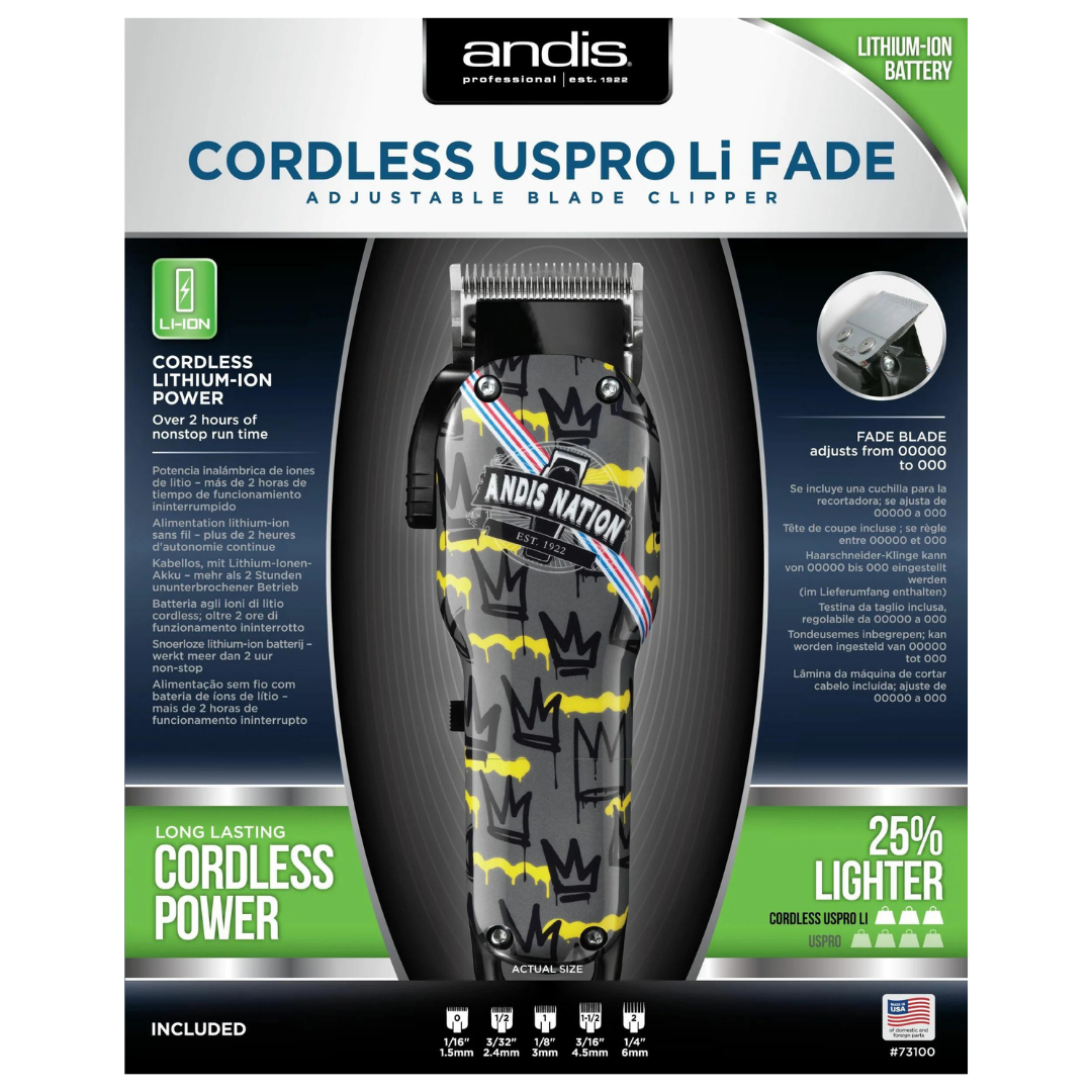 Машинка для стрижки ANDIS CORDLESS USPRO LI FADE (73100)+Шаветка в подарок - фото 4 - id-p170418975