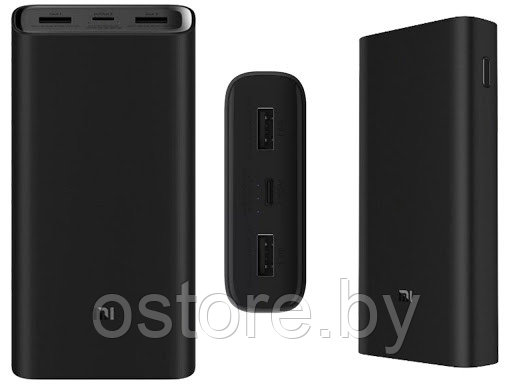 Внешний аккумулятор Xiaomi Mi Power Bank 3 Pro PLM07ZM 20000mAh (черный) - фото 2 - id-p170419208
