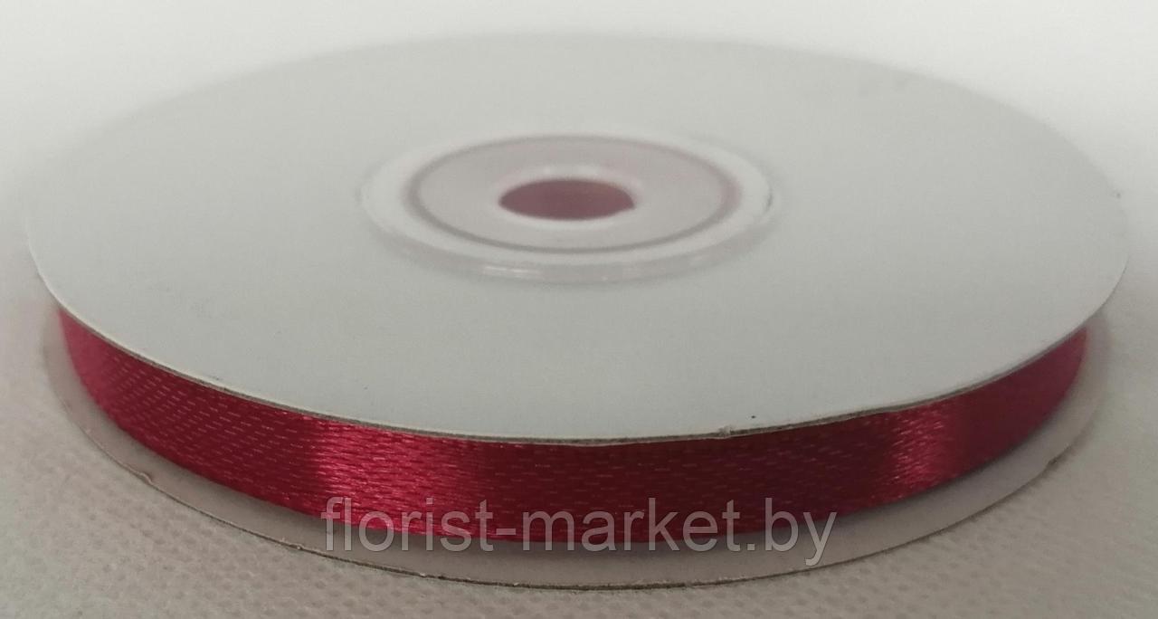 Лента атласная, 6 мм х 23 м, бургунди