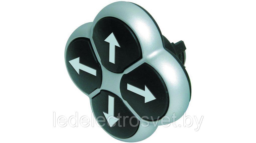 Кнопка счетверенная M22-D4-S-X7, IP66, без фиксации, 4 черные кнопки со стрелками - фото 1 - id-p170303251