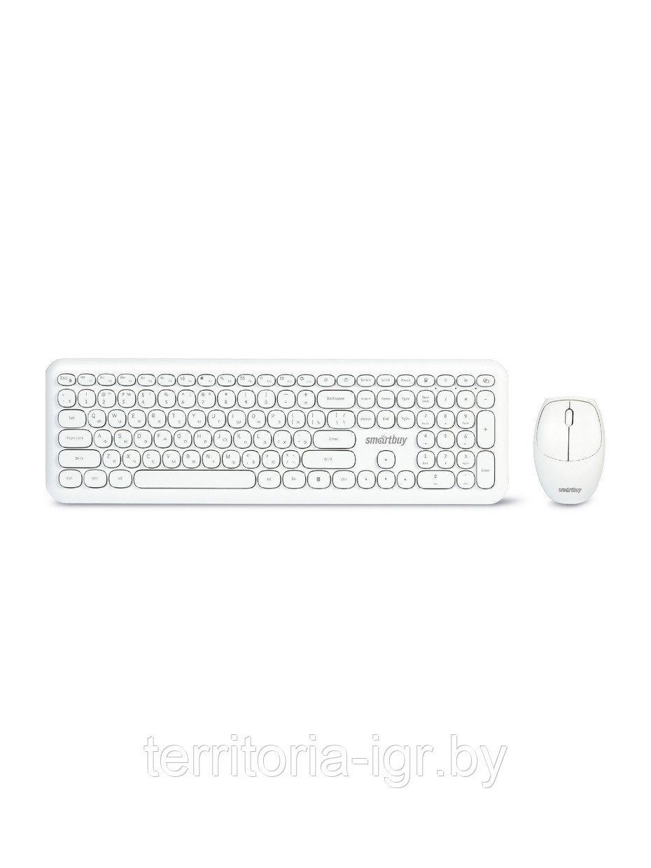 Беспроводной набор клавиатура+мышь SBC-666395AG-W белый Smartbuy
