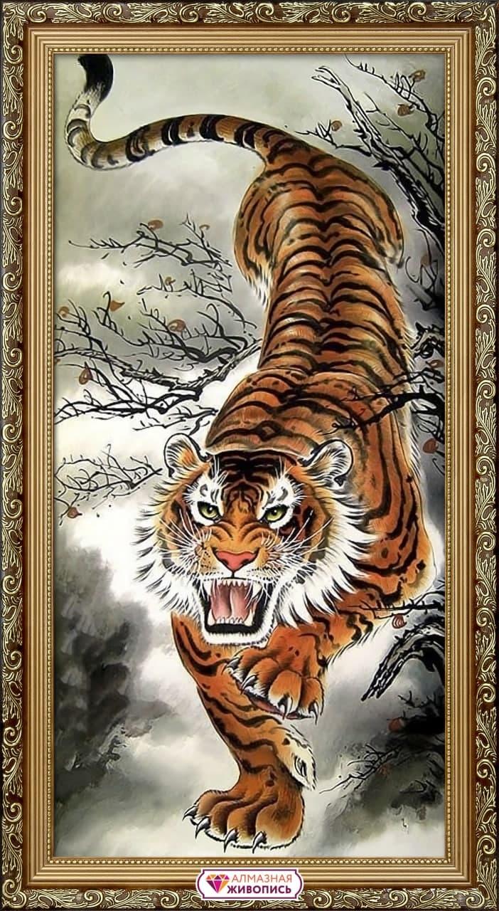 Картина стразами "Тигр на охоте" - фото 1 - id-p170425665