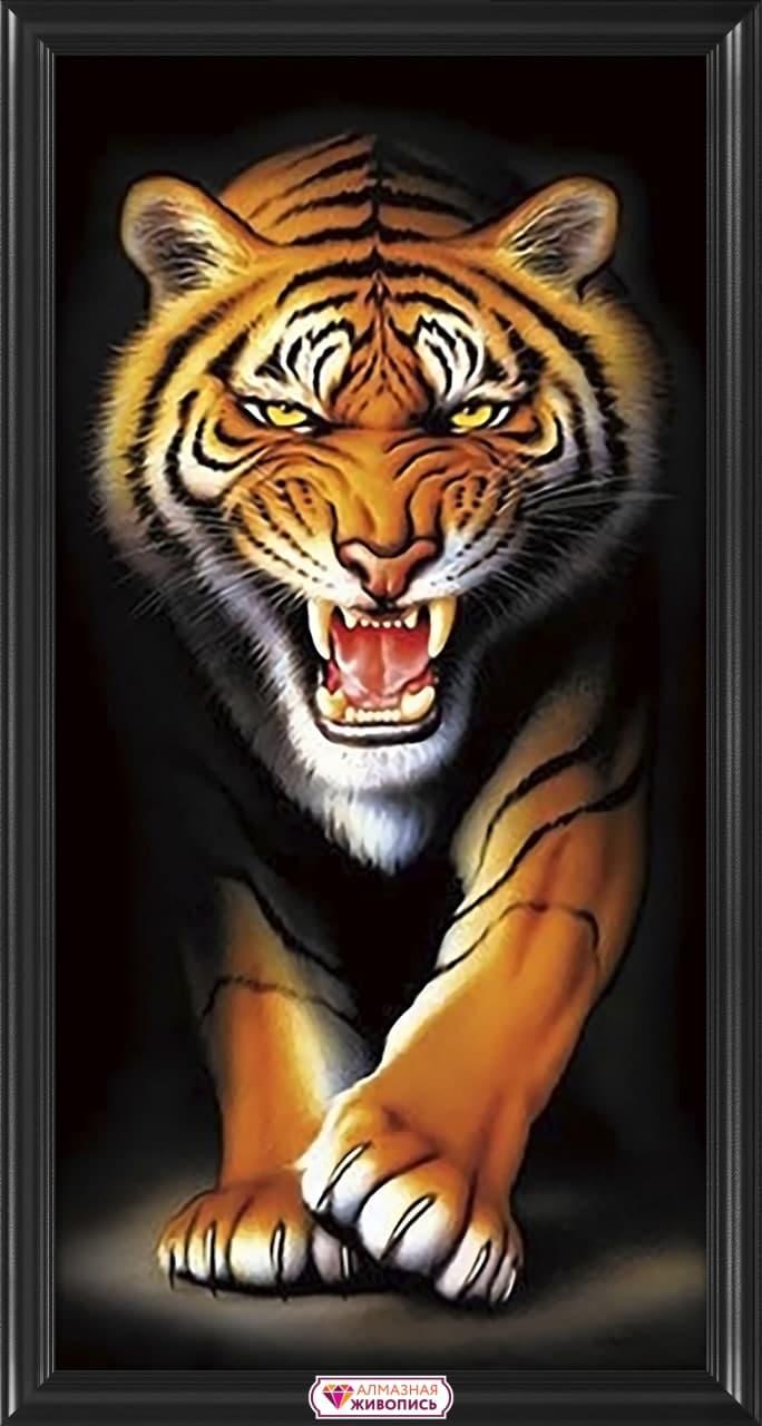 Картина стразами "Тигр в темноте" - фото 1 - id-p170425674